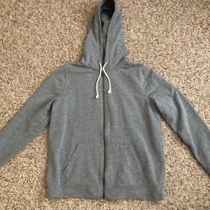 Grey zip up hoodie